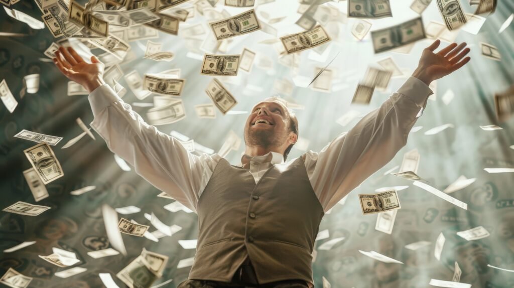 A Melhor Forma de Levantar Caixa na Internet (O Mapa Completo 2025) 1 um adulto com um monte de dinheiro